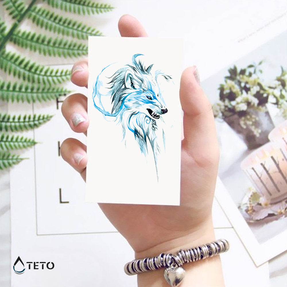 Lobo blanco - TETO - Tatuajes Temporales