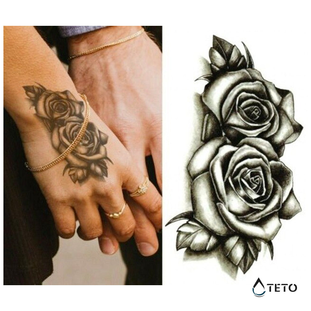 Rosas tradicionales - TETO - Tatuajes Temporales