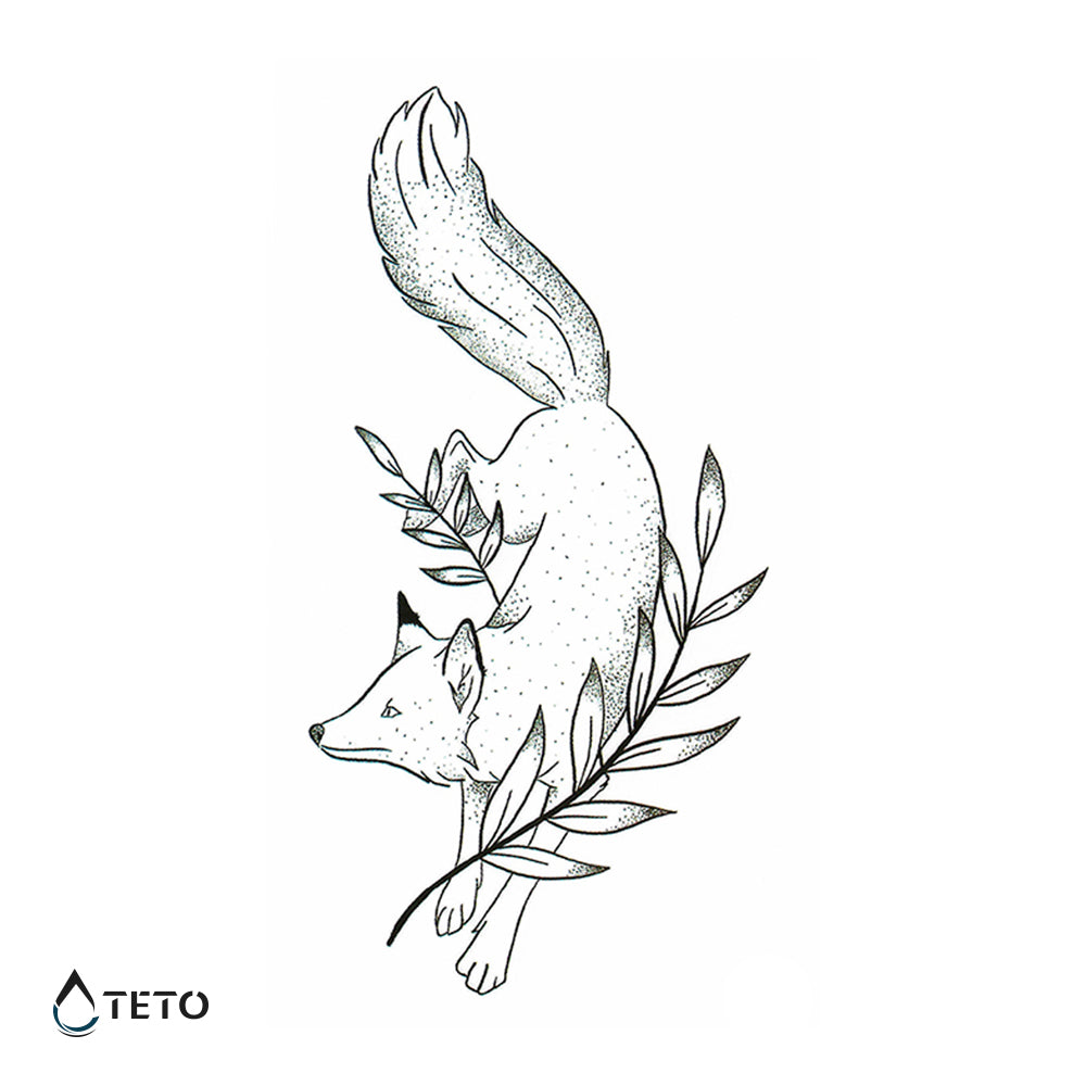 Zorro adorable - TETO - Tatuajes Temporales