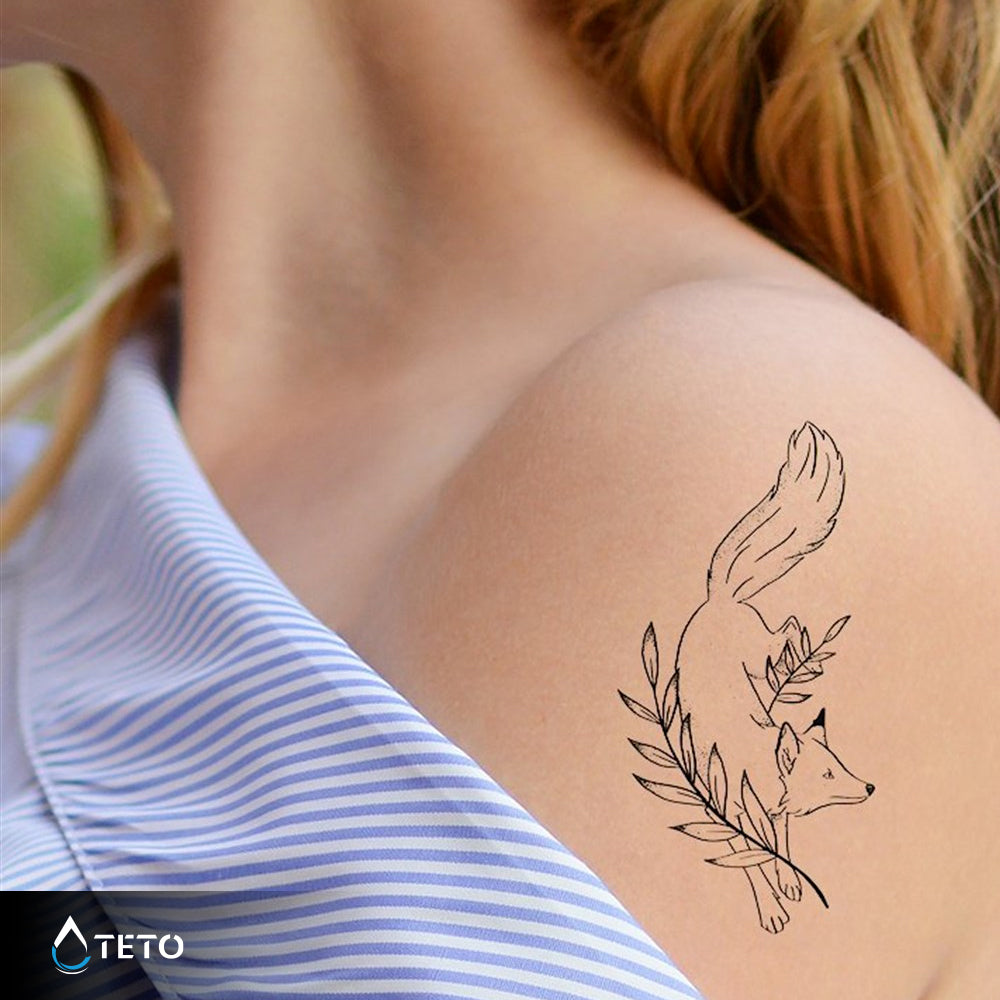 Zorro adorable - TETO - Tatuajes Temporales