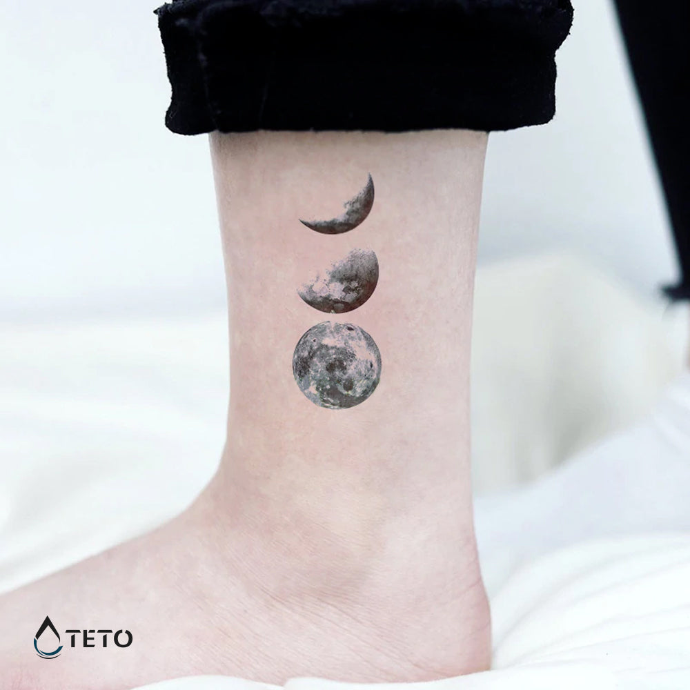 Fases de la luna - set - TETO - Tatuajes Temporales
