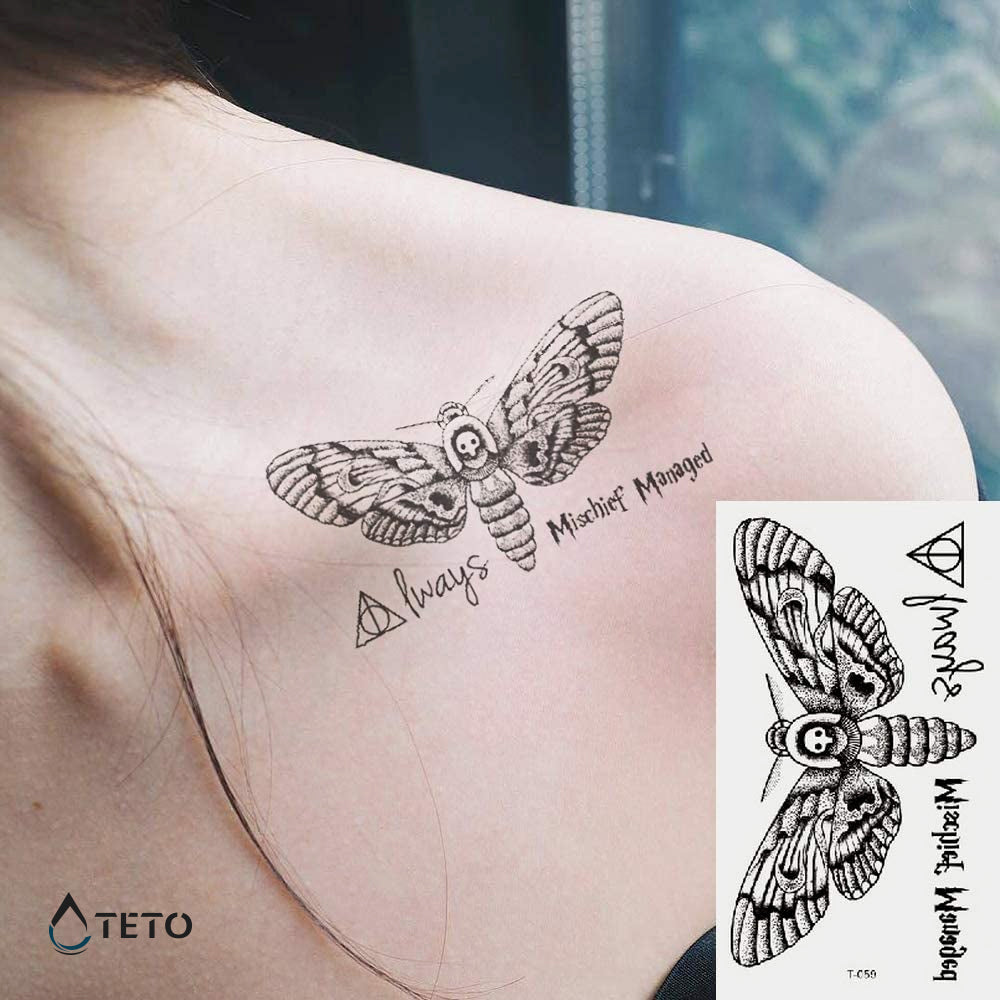 Mariposa de la muerte / Harry Potter – set - TETO - Tatuajes Temporales