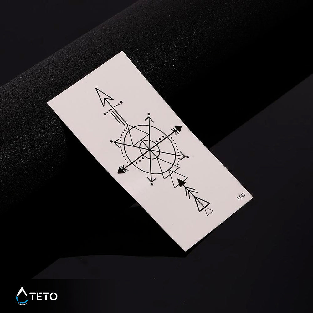 Flechas en brújula - TETO - Tatuajes Temporales