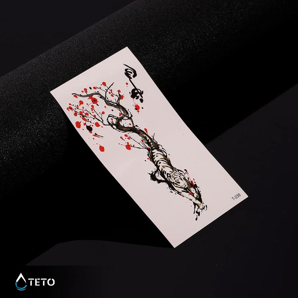 Tigre romántico - TETO - Tatuajes Temporales