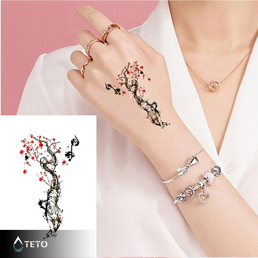 Tigre romántico - TETO - Tatuajes Temporales