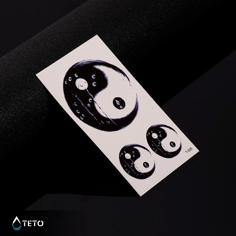 Yin y yang - set - TETO - Tatuajes Temporales