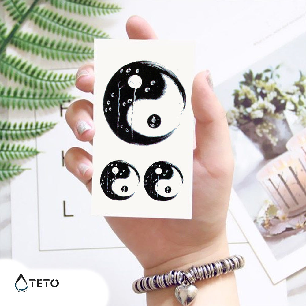 Yin y yang - set - TETO - Tatuajes Temporales