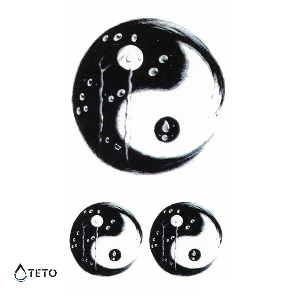 Yin y yang - set - TETO - Tatuajes Temporales