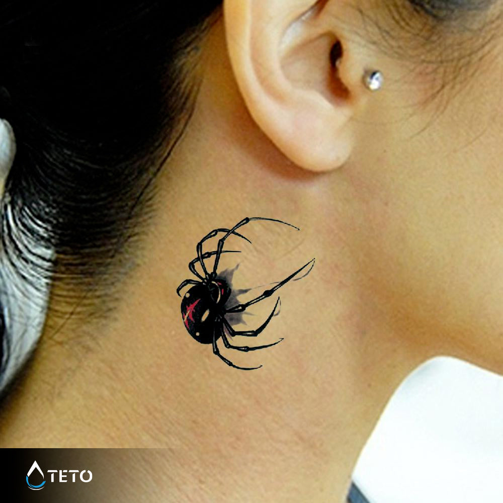 Arañas 3D - set de arañas - TETO - Tatuajes Temporales