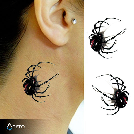 Arañas 3D - set de arañas - TETO - Tatuajes Temporales