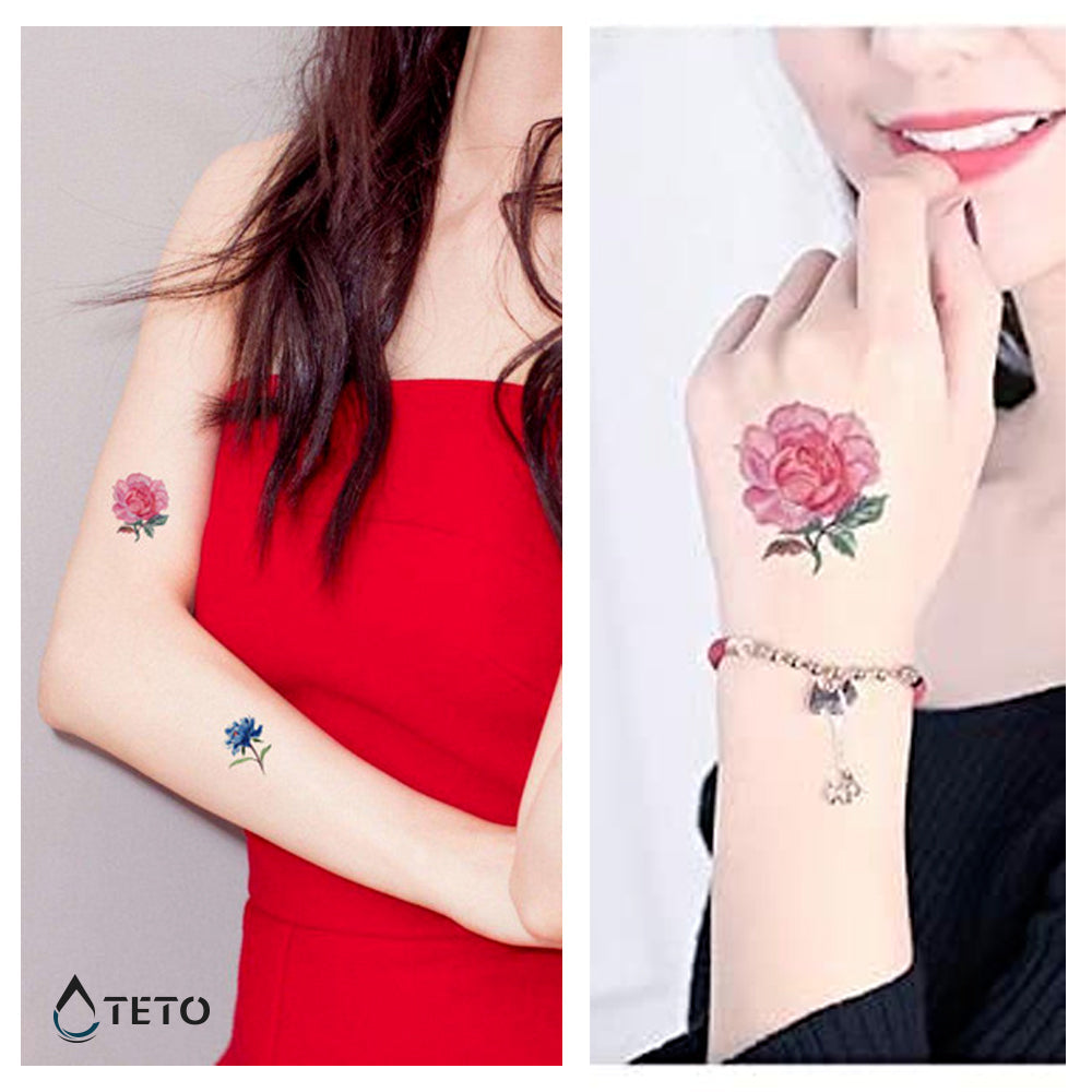 Rosa mini - TETO - Tatuajes Temporales