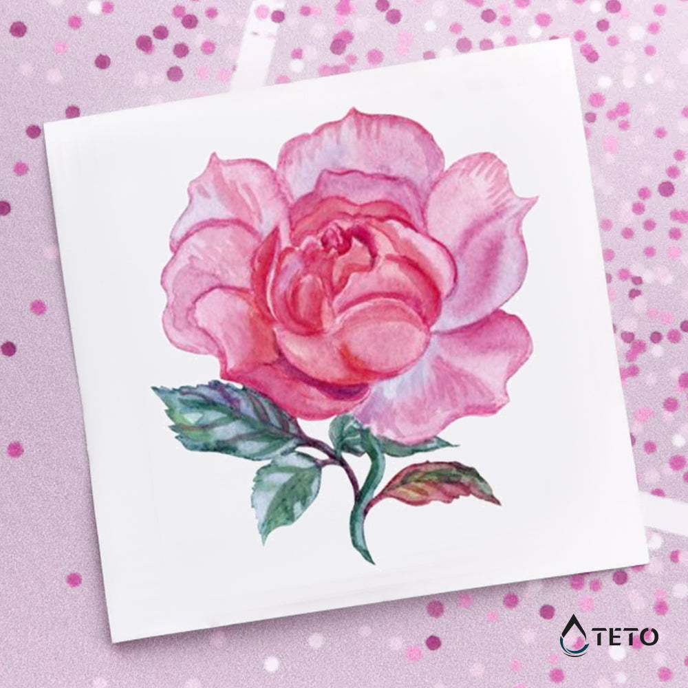 Rosa mini - TETO - Tatuajes Temporales
