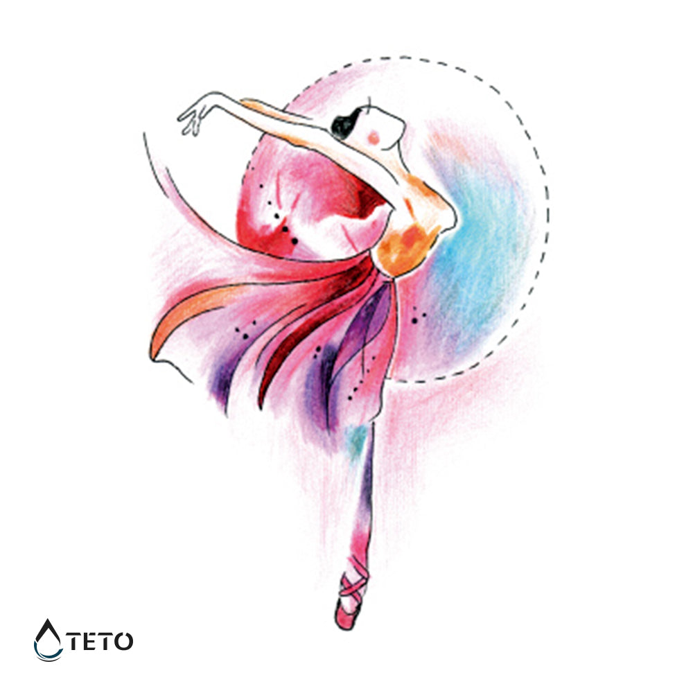Bailarina - TETO - Tatuajes Temporales
