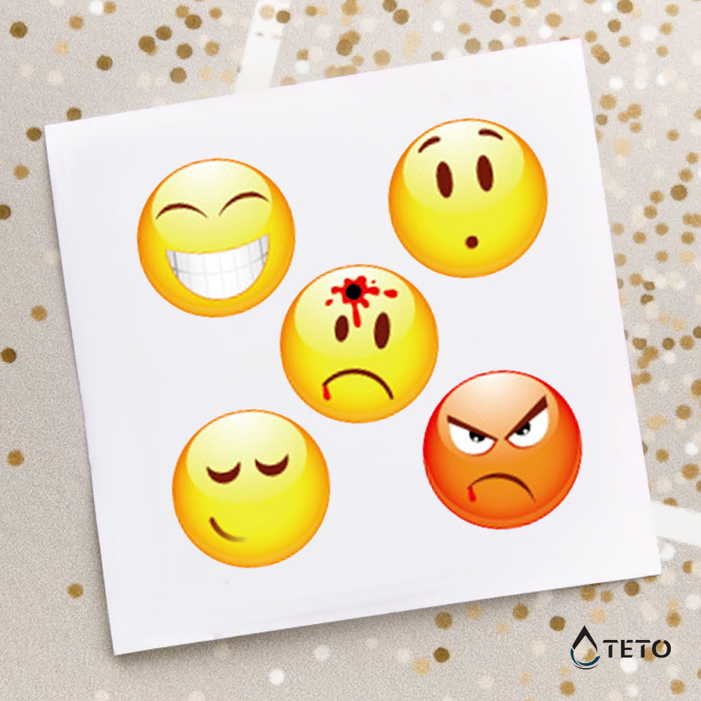 Emoticonos Tipo B – set - TETO - Tatuajes Temporales