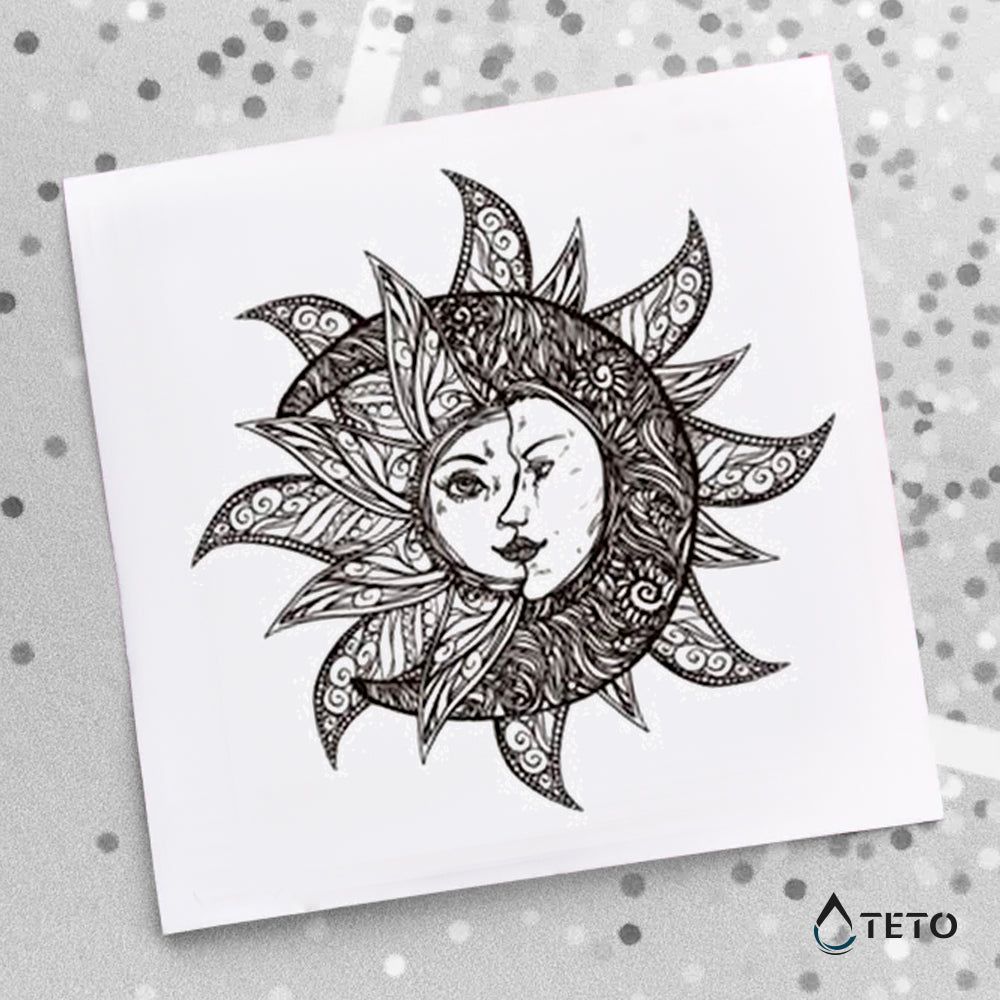 Sol y luna - TETO - Tatuajes Temporales