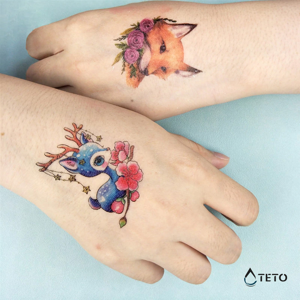 Venado adorable - TETO - Tatuajes Temporales