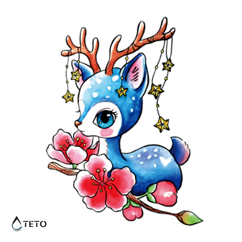 Venado adorable - TETO - Tatuajes Temporales