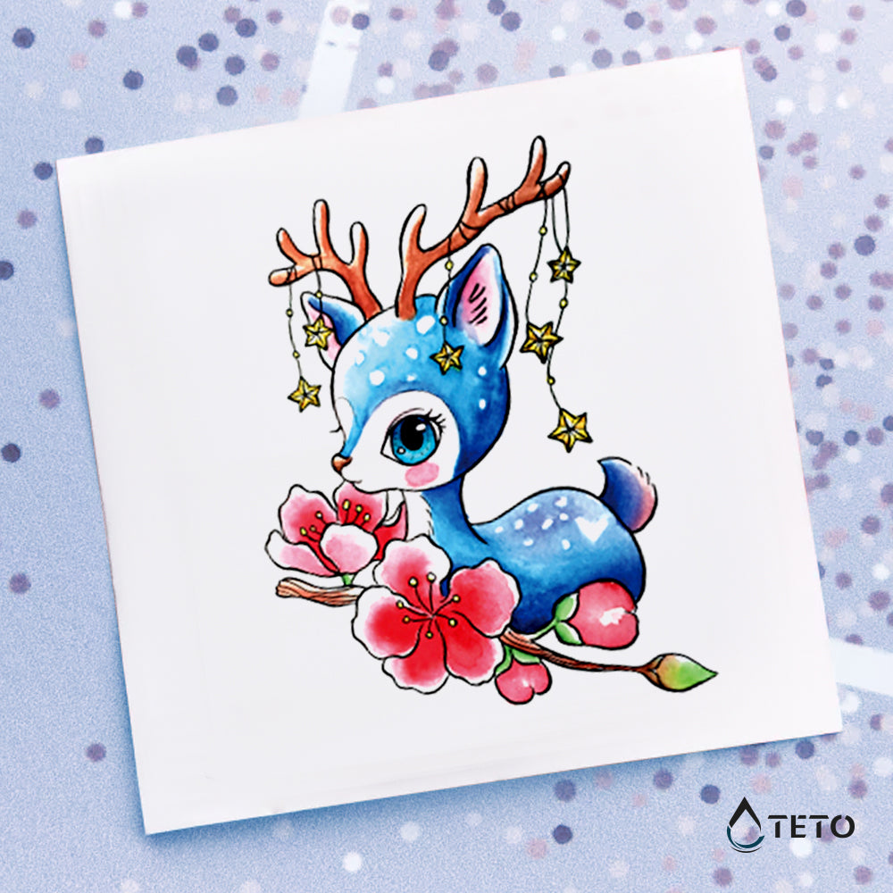 Venado adorable - TETO - Tatuajes Temporales