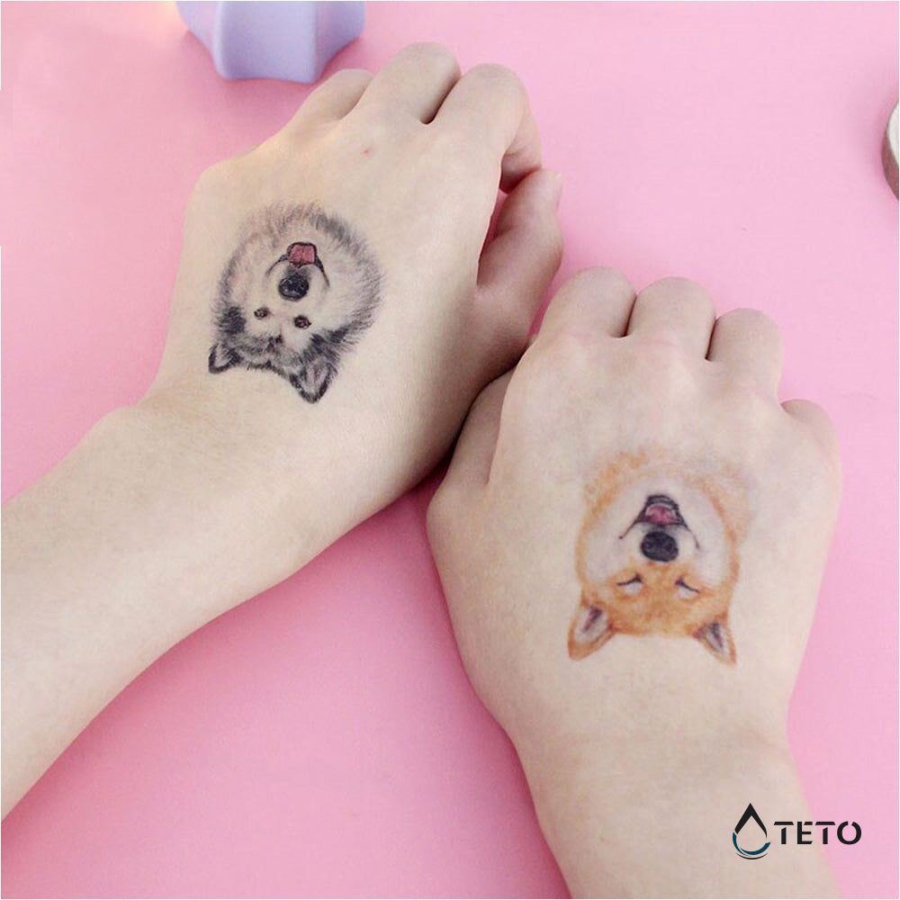 Perro Husky Siberiano - TETO - Tatuajes Temporales