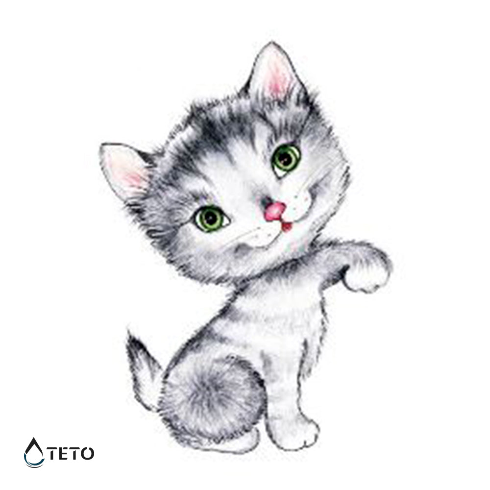 Gato adorable - TETO - Tatuajes Temporales