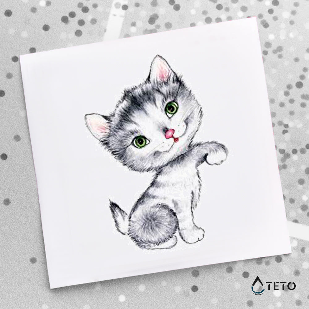 Gato adorable - TETO - Tatuajes Temporales