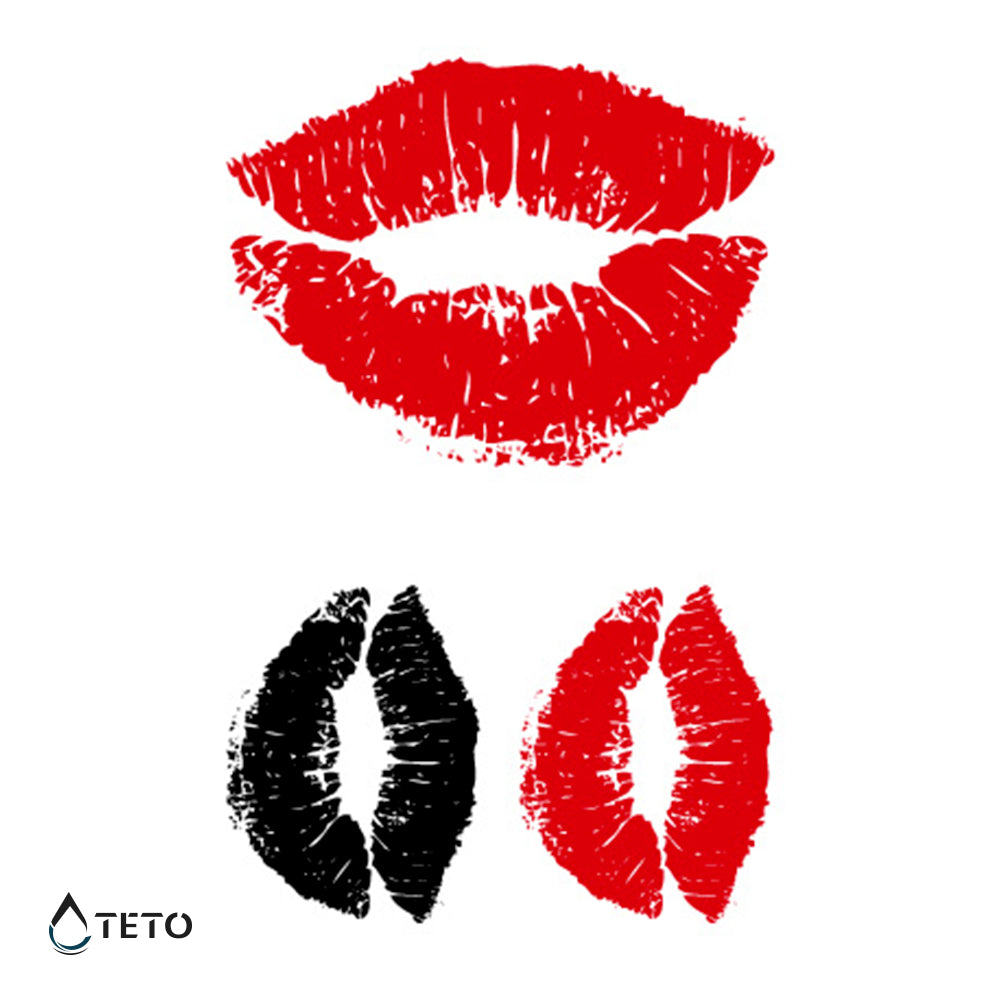 Labios - set - TETO - Tatuajes Temporales