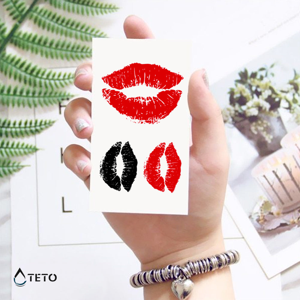 Labios - set - TETO - Tatuajes Temporales
