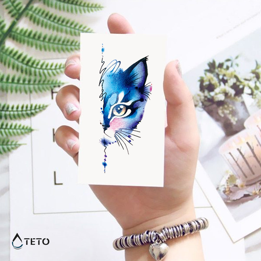 Cara de gato - TETO - Tatuajes Temporales