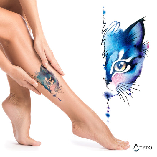 Cara de gato - TETO - Tatuajes Temporales