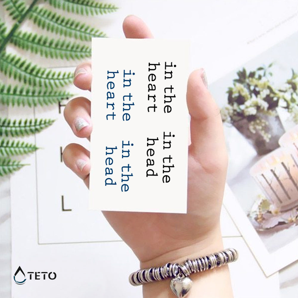 En la cabeza y en el corazón – set - TETO - Tatuajes Temporales