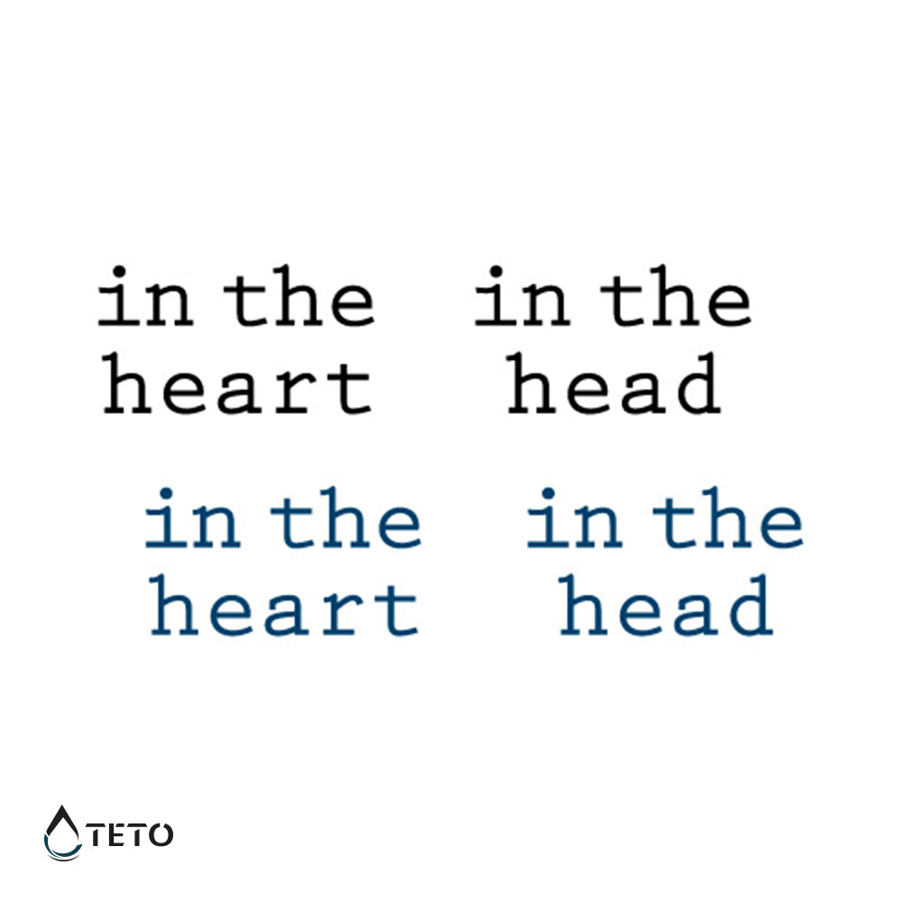 En la cabeza y en el corazón – set - TETO - Tatuajes Temporales