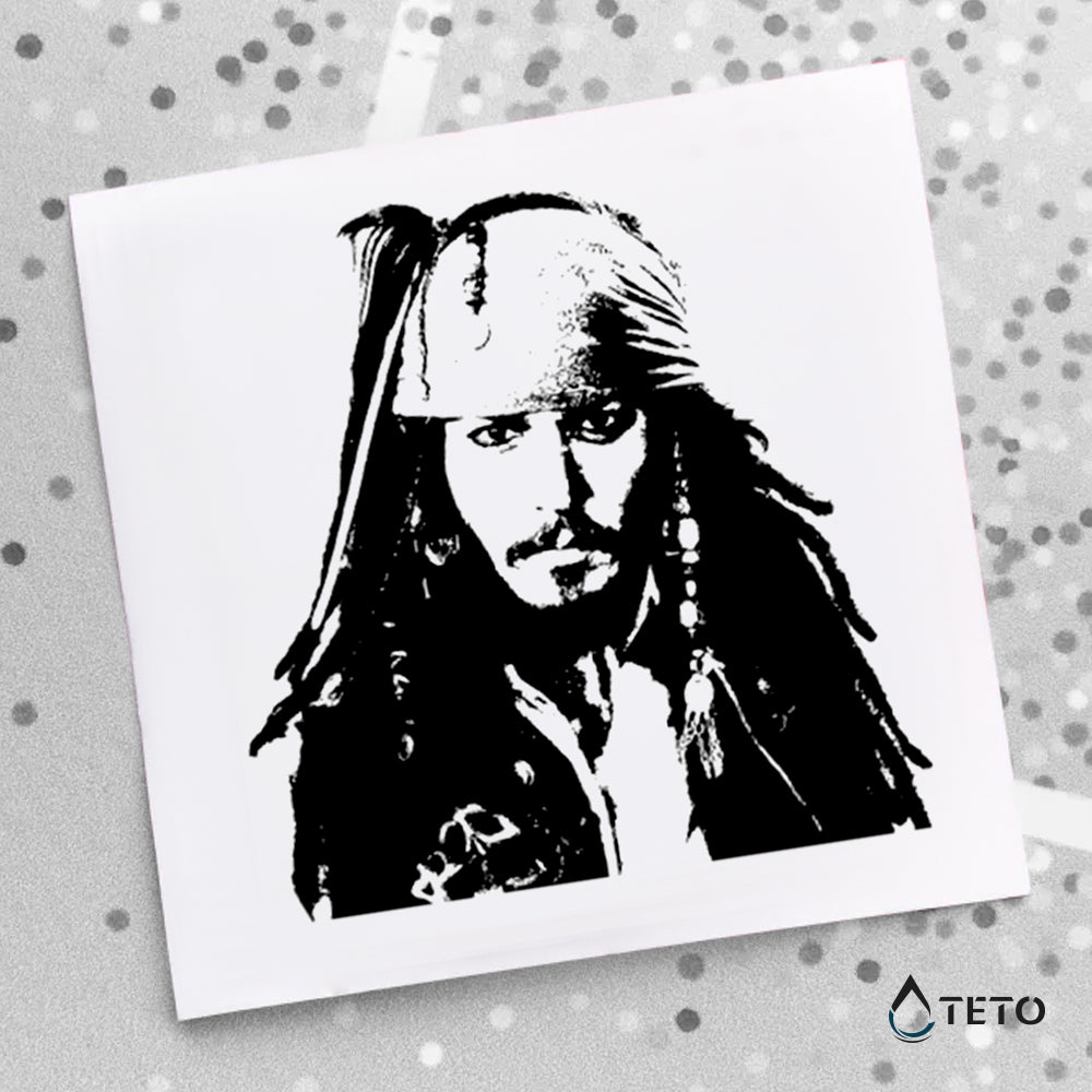 Johnny Depp - Jack Sparrow - TETO - Tatuajes Temporales