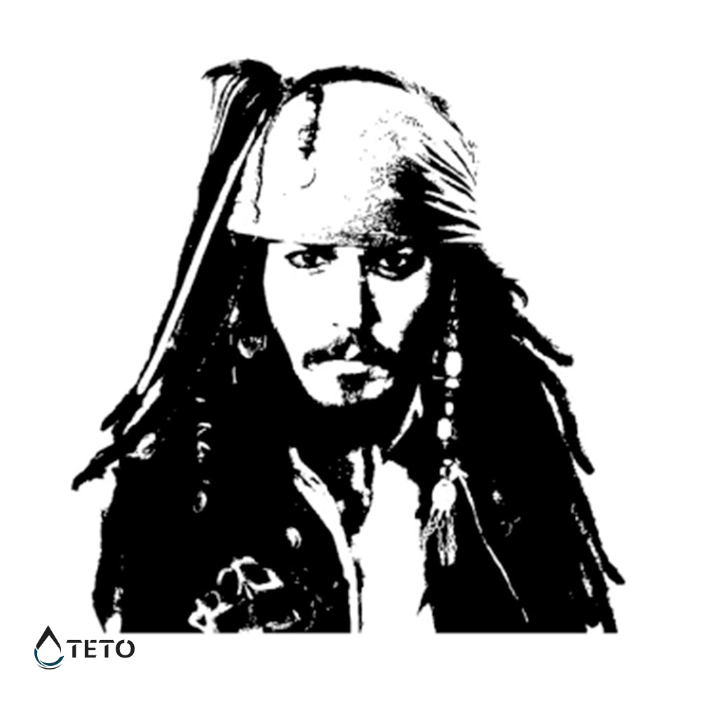 Johnny Depp - Jack Sparrow - TETO - Tatuajes Temporales