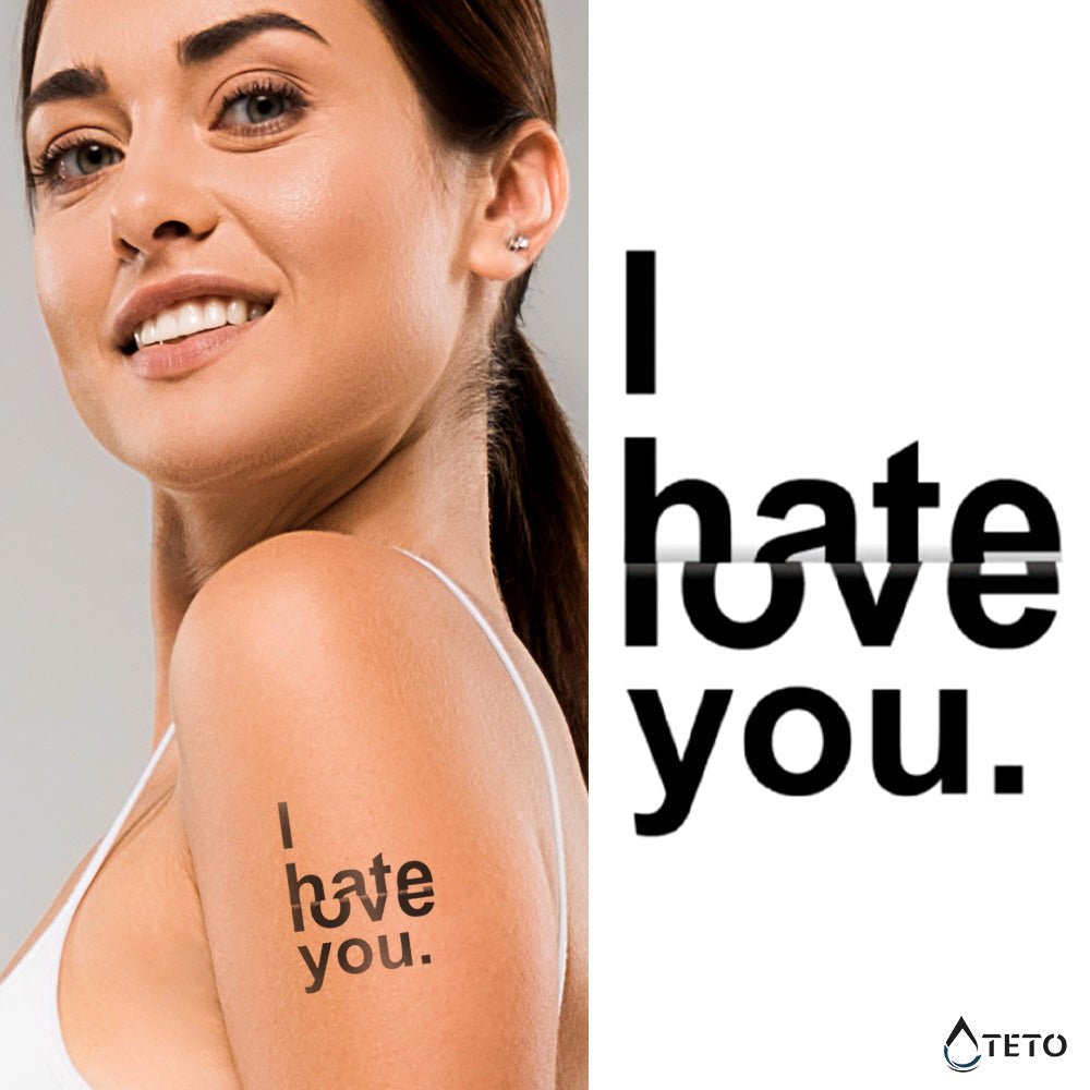 Te amo/te odio - TETO - Tatuajes Temporales