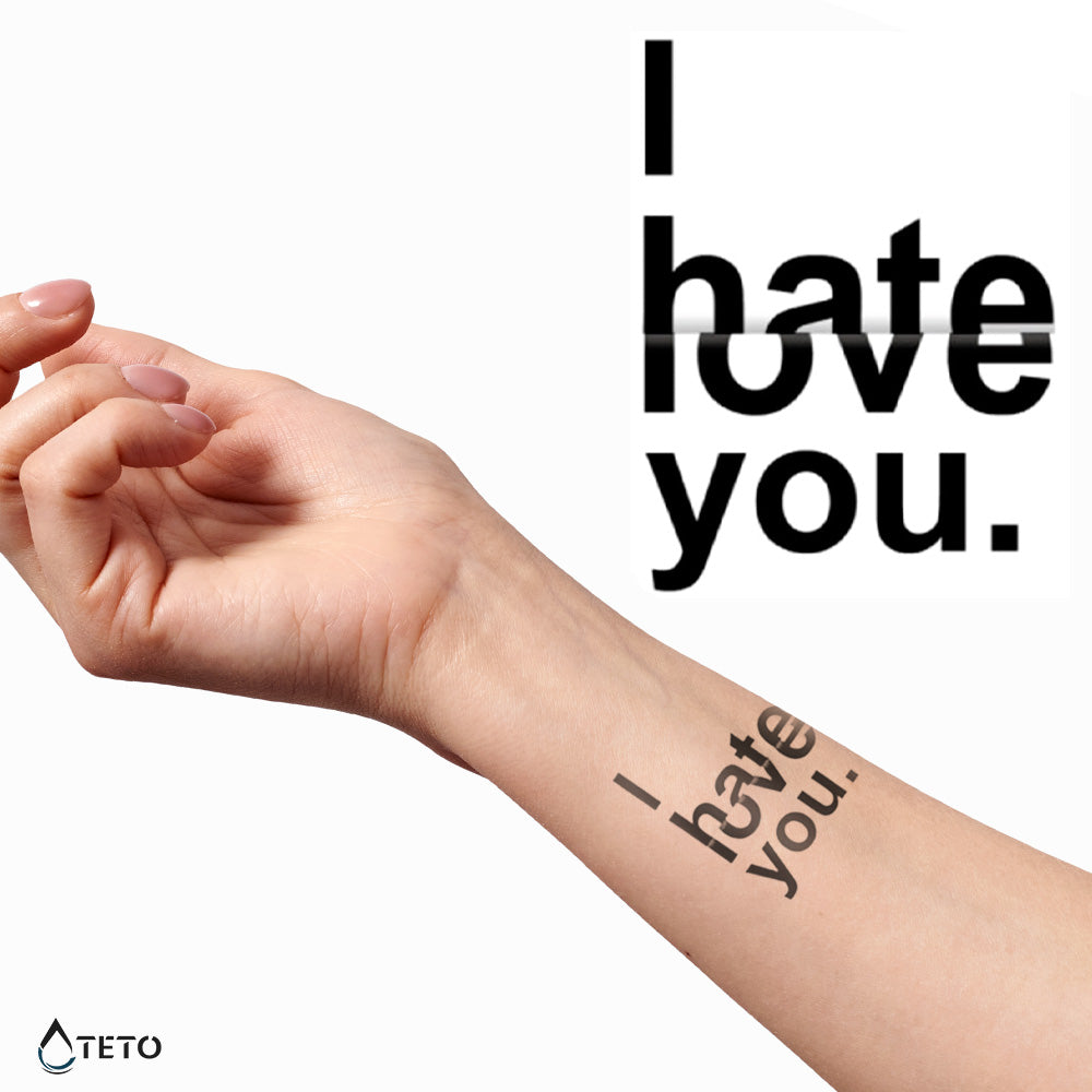 Te amo/te odio - TETO - Tatuajes Temporales