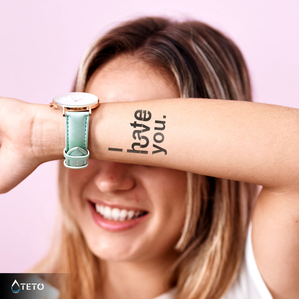 Te amo/te odio - TETO - Tatuajes Temporales