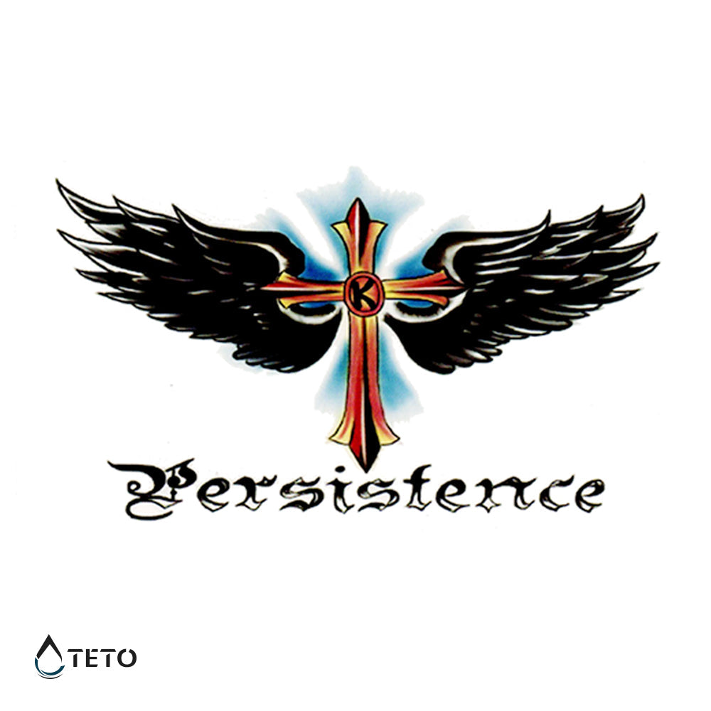 Cruz alada – resistencia - Tatuajes Temporales TETO
