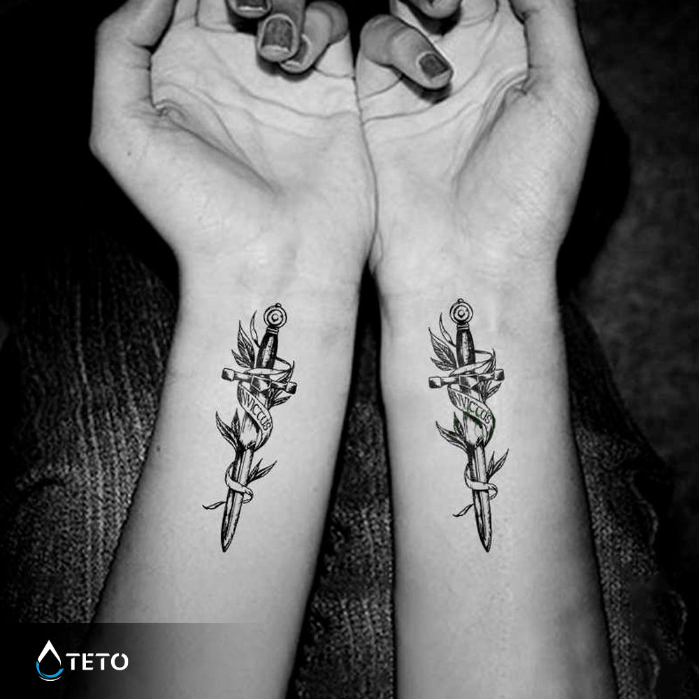 Espadas ganadoras - set - TETO - Tatuajes Temporales