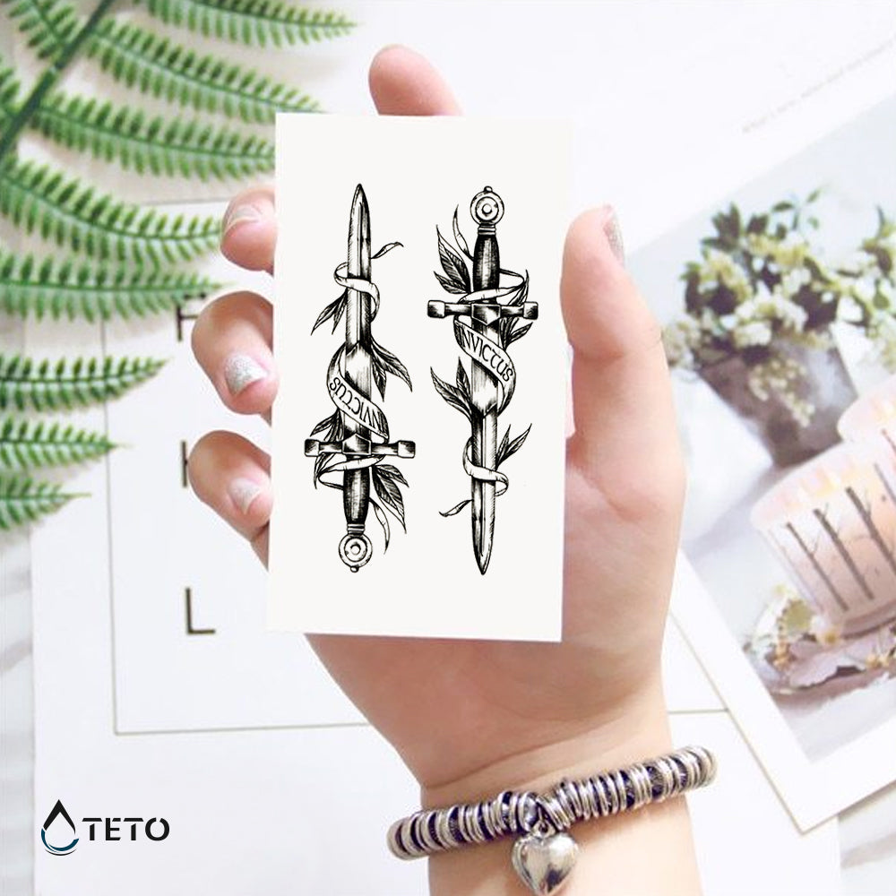 Espadas ganadoras - set - TETO - Tatuajes Temporales