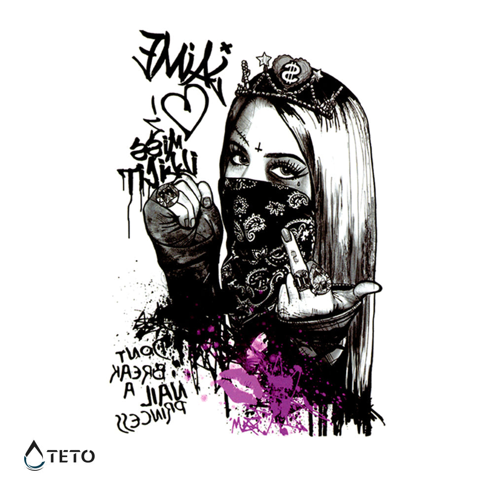 Una chica punk - Tatuajes Temporales TETO