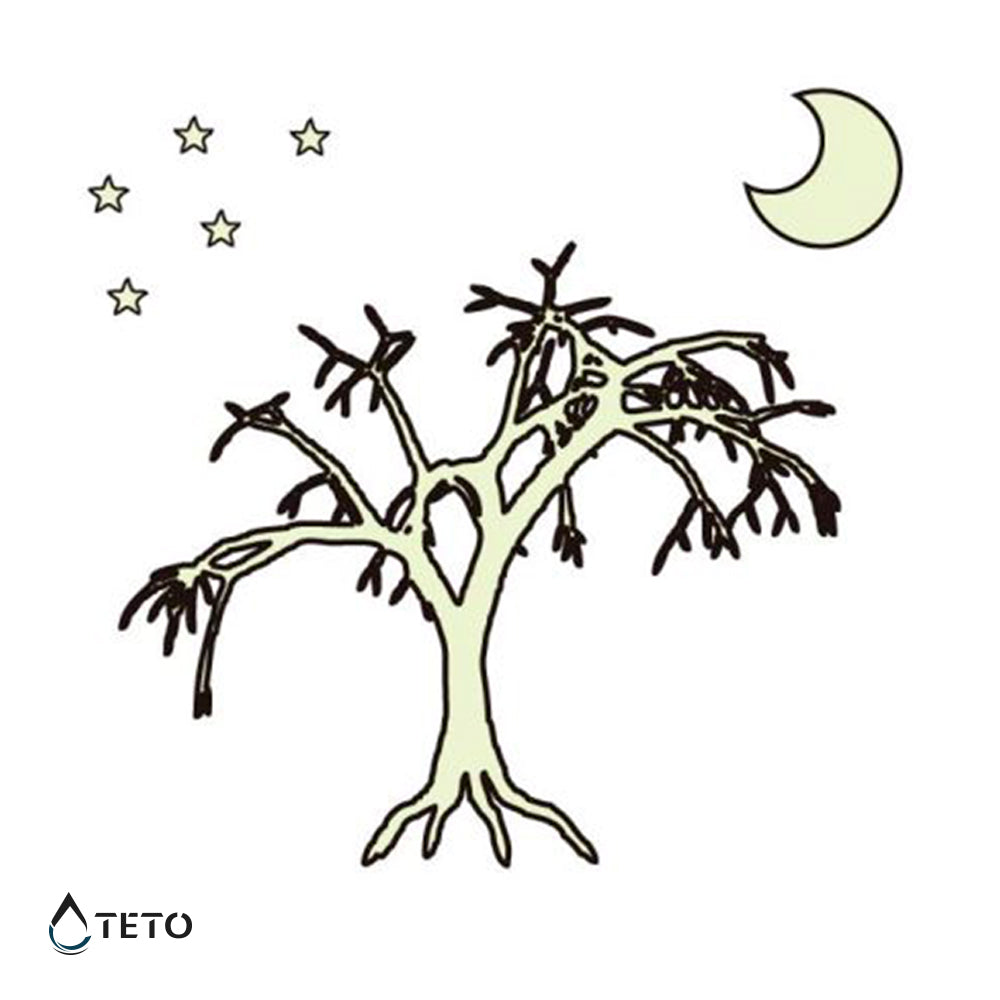 Árbol - Brilla en la oscuridad - TETO - Tatuajes Temporales