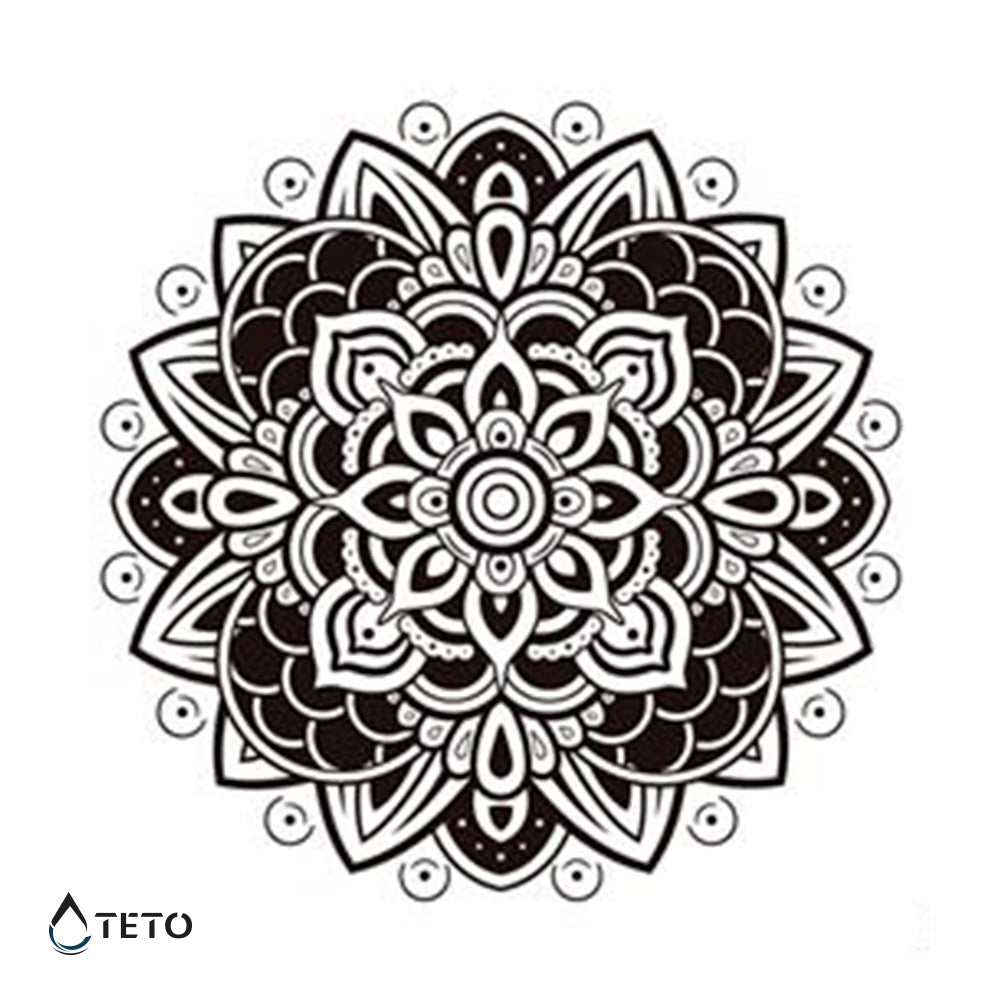 Mandala tipo D - TETO - Tatuajes Temporales