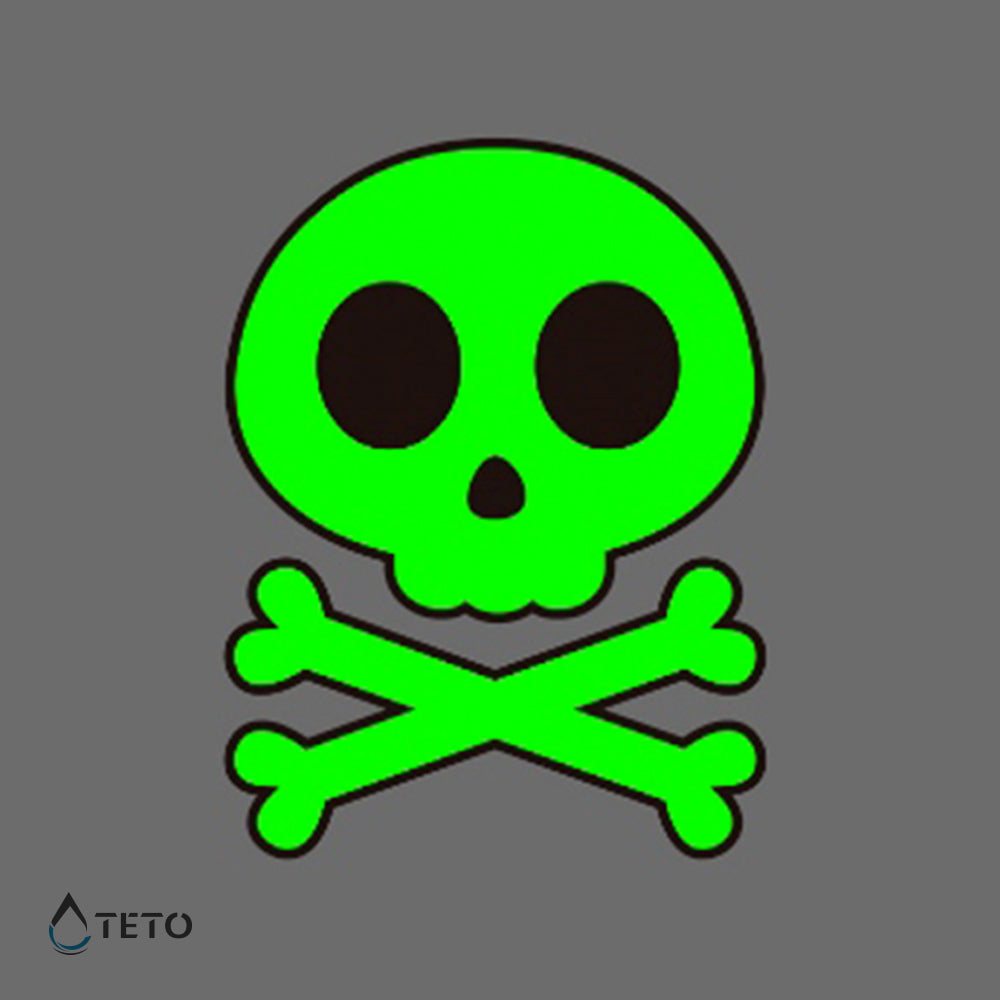 Calavera - Brilla en la oscuridad - TETO - Tatuajes Temporales