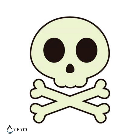 Calavera - Brilla en la oscuridad - TETO - Tatuajes Temporales