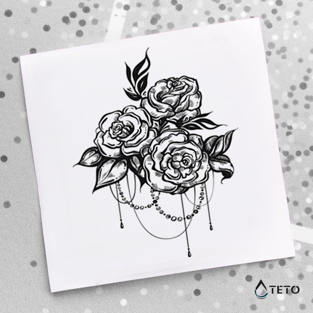 Trío de rosas - TETO - Tatuajes Temporales