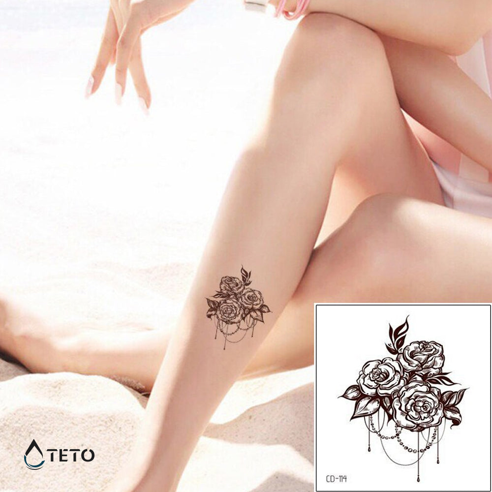 Trío de rosas - TETO - Tatuajes Temporales