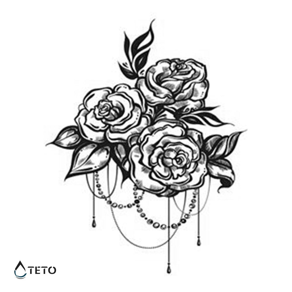 Trío de rosas - TETO - Tatuajes Temporales
