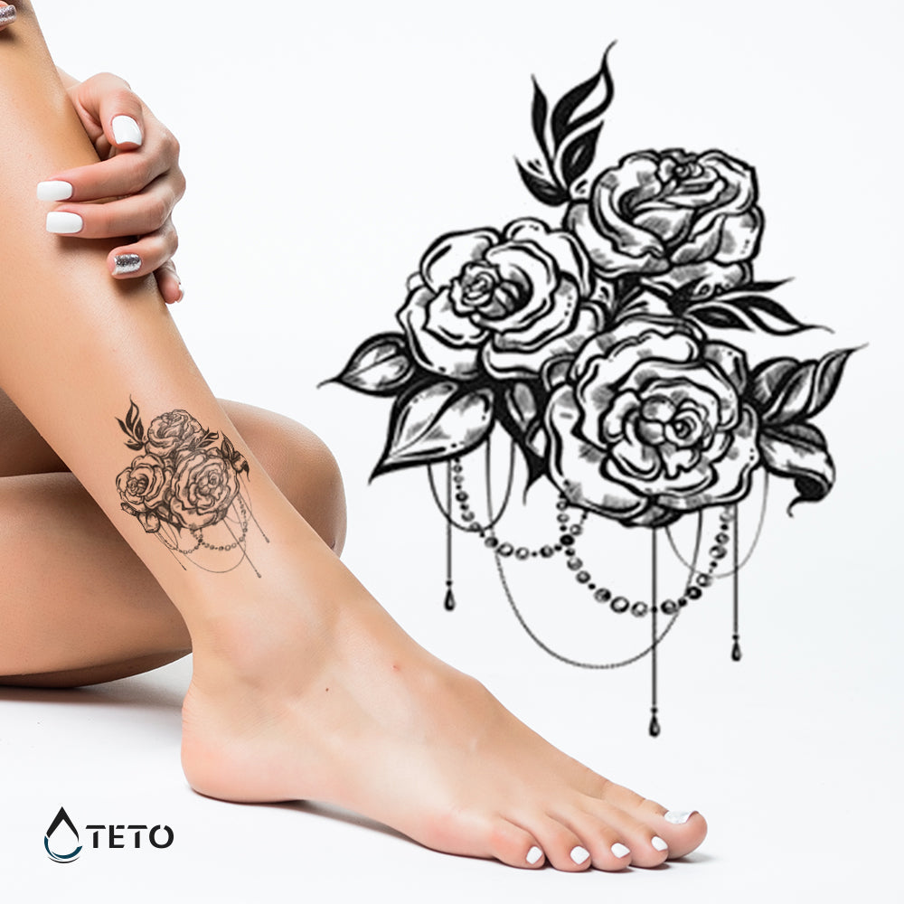 Trío de rosas - TETO - Tatuajes Temporales