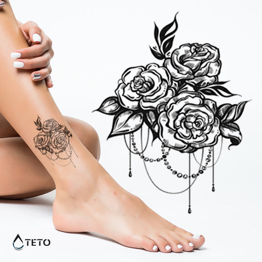 Trío de rosas - TETO - Tatuajes Temporales