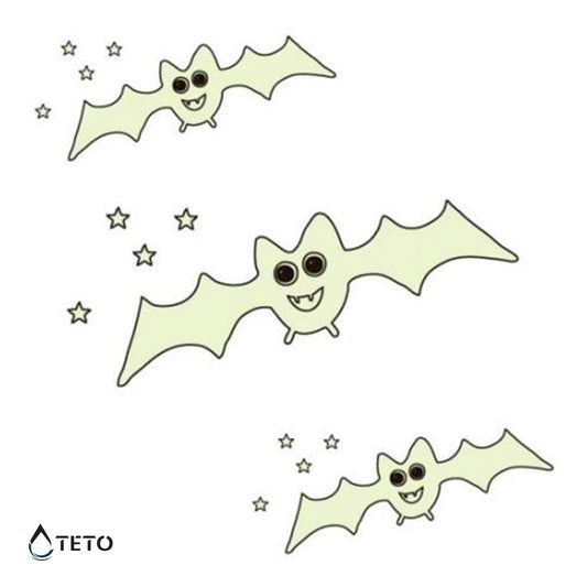 Murciélago - Brilla en la oscuridad - set - TETO - Tatuajes Temporales